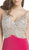 V-Back Jersey Dazzling Evening Gown