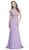 Multi-Beaded Halter Jersey Evening Dress