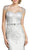 Glittering Embroidered Illusion Evening  Dress