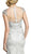 Glittering Embroidered Illusion Evening  Dress