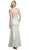 Glittering Embroidered Illusion Evening  Dress