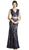 Sleeveless Long Lace Dress with Satin Ribbon