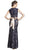 Sleeveless Long Lace Dress with Satin Ribbon