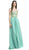 Strapless Gold Embroidered Bodice Prom Dress