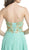 Strapless Gold Embroidered Bodice Prom Dress