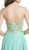 Strapless Gold Embroidered Bodice Prom Dress