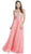 Embellished Illusion Bodice A-Line Prom Dress