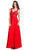 Illusion Back Long A-Line Prom Dress