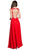 Illusion Back Long A-Line Prom Dress