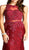 Embroidered Sheer Sheath Evening Dress