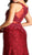 Embroidered Sheer Sheath Evening Dress