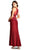 Embroidered Sheer Sheath Evening Dress