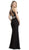 Embellished Back Cutout Evening Dress