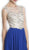 Beaded Sheer A-Line Evening Dress