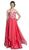Strapless Pleated A-Line Evening Dress