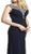 Embellished Cap Sleeves Fitted Evening Dress