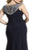 Embellished Cap Sleeves Fitted Evening Dress