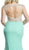Embellished Fitted V-Neck Evening Dress
