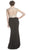 Embellished Fitted V-Neck Evening Dress