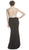 Embellished Fitted V-Neck Evening Dress