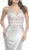 V-Neck Fitted Evening Dress