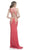 Gold Embellished Sheer Evening Dress