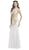 Gold Embellished Sheer Evening Dress