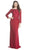 Scalloped Lace Long Sleeves Evening Gown