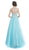 Embellished Illusion Bateau Evening Gown