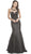 Sheer Fitted Trumpet Evening Gown