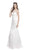 Sheer Fitted Trumpet Evening Gown