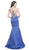 Sheer Fitted Trumpet Evening Gown