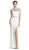 Fitted Illusion Bateau Evening Dress