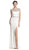 Fitted Illusion Bateau Evening Dress