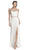 Fitted Illusion Bateau Evening Dress