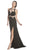 Bedazzled Halter Sheath Prom Dress