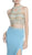 Two Piece Halter Sheath Prom Dress