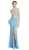 Two Piece Halter Sheath Prom Dress