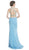 Two Piece Halter Sheath Prom Dress
