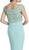 Bedazzled Bateau Neck Fitted Prom Dress