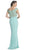 Bedazzled Bateau Neck Fitted Prom Dress