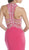 Mock Two Piece Jeweled Halter Prom Dress
