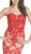 Floral Lace Sweetheart Fitted Evening Dress