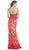 Floral Lace Sweetheart Fitted Evening Dress