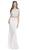 Two Piece Lace Applique Fitted Prom Dress