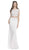 Two Piece Lace Applique Fitted Prom Dress
