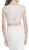 Two Piece Lace Applique Fitted Prom Dress