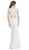 Two Piece Lace Applique Fitted Prom Dress