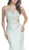 Embellished Sheer Bateau Trumpet Prom Dress