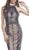 Sequined Halter Sheath Evening Dress